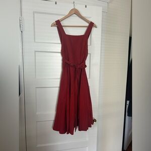 Xaolizi Linen Midi Pinafore